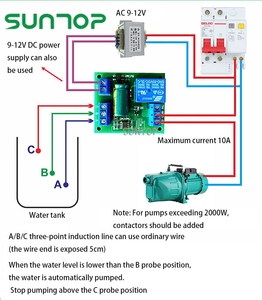 Módulo de Control automático de detección de nivel de líquido, torre de agua de 12V, módulo de bomba de agua - Product Image 2
