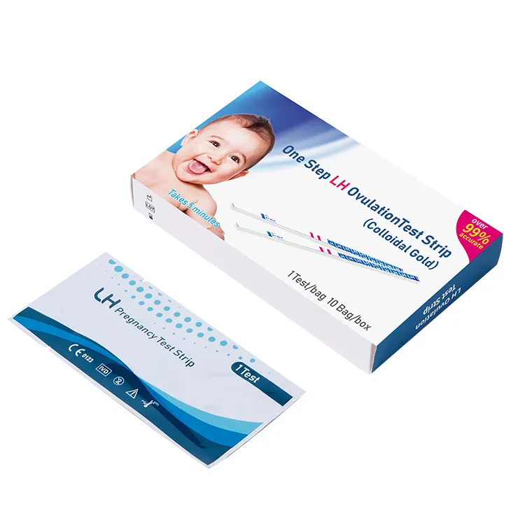 Papier test d'ovulation facile à utiliser pour mesurer la période féminine préparation d'ovulation bandelettes de test de grossesse à domicile