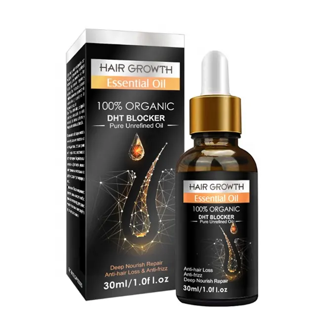 2023 personalizzato di alta qualità Private Label 100% puro naturale organico Anti perdita di capelli e Anti crespo olio essenziale per la crescita dei capelli