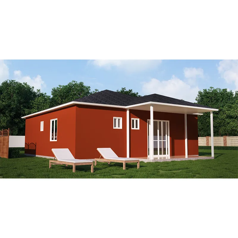 2023 nuevo proyecto de casa prefabricada de material lujosa Villa pequeña prefabricada a la venta