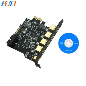 4 x USB 3.0 ประเภท-A และประเภท-C เชื่อมต่อ PCI-E 1X PCIe X1 ขยาย Riser การ์ด USB3.0 19PIN ซ็อกเก็ต Sata 15PIN พอร์ต - Product Image 6