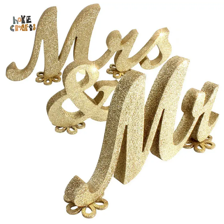 HOYE ARTESANATO just marrid banner tabela casamento decoração de madeira Mr & Mrs letras para ornamentos do partido