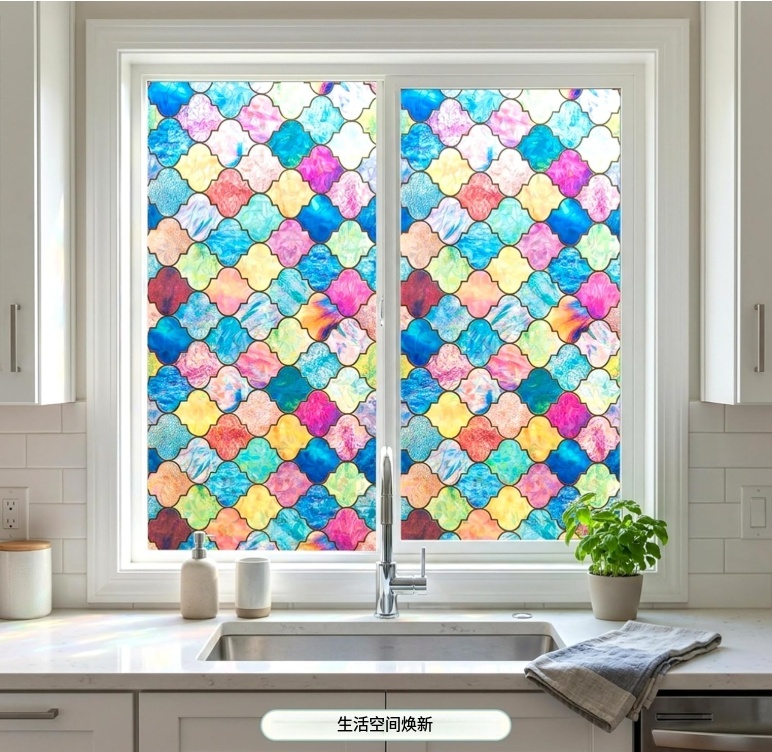 Motif de cristal coloré60*100cm