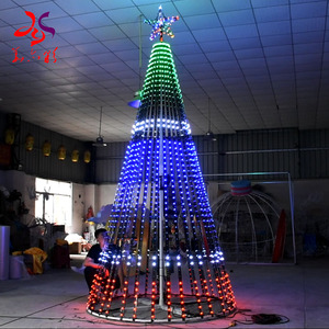 Fabrik verkauf Weihnachts baum Lichter führte Metallrahmen riesige Außen beleuchtung große künstliche 4M Weihnachten Weihnachten führte Pixel baum