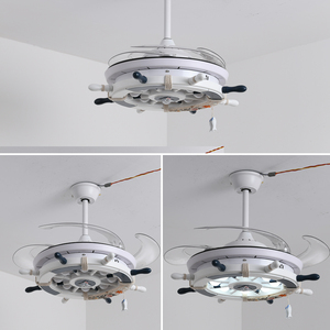 Silver 220v 24W Universal Remote Control <strong>Crystal</strong> Led Ceiling <strong>Fan</strong> <strong>Light</strong> With Hidden Blades Suit for 10 to 20 square Meters Room - Product Image 3