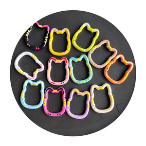 Tay sơn men vòng chìa khóa Clasp Keychain vòng chìa khóa Clip Mèo Tai snap clip móc kích hoạt mùa xuân Keyring khóa cho quà tặng - Product Image 3