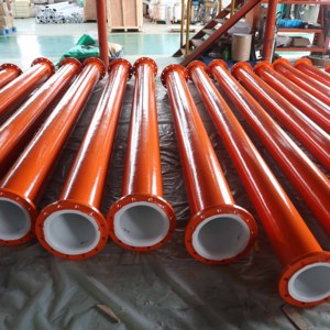 螺旋焊接EMT椭圆形钢6m聚氨酯耐磨衬里用于抽油混凝土输送弯曲切割 - Product Image 2