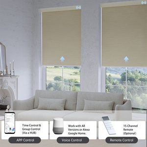 Controllo intelligente del tessuto resistente all'acqua e ignifugo con tapparelle motorizzate a distanza dimensioni personalizzate per finestre interne - Product Image 2