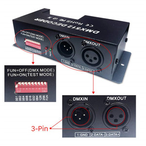 4 Channel DMX <strong>Decoder</strong> RGBW PWM <strong>DMX512</strong> Dimmer Driver RGBW <strong>LED</strong> Strip Light Controller Input 12V-24V DC - Product Image 2