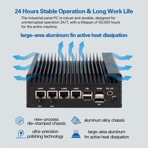 J6412 Embedded NUX Box Mini Industrial <strong>Desktop</strong> <strong>Computer</strong> 4 LAN 6 USB 2 COM <strong>Linux</strong> Wifi 4G DDR4 RAM for AU US CN Plugs New Product - Product Image 5