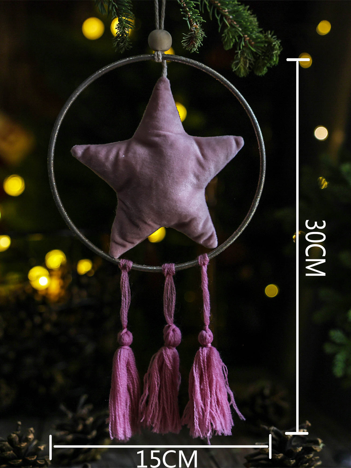 Pink Art Five-Star Suspension Ornament