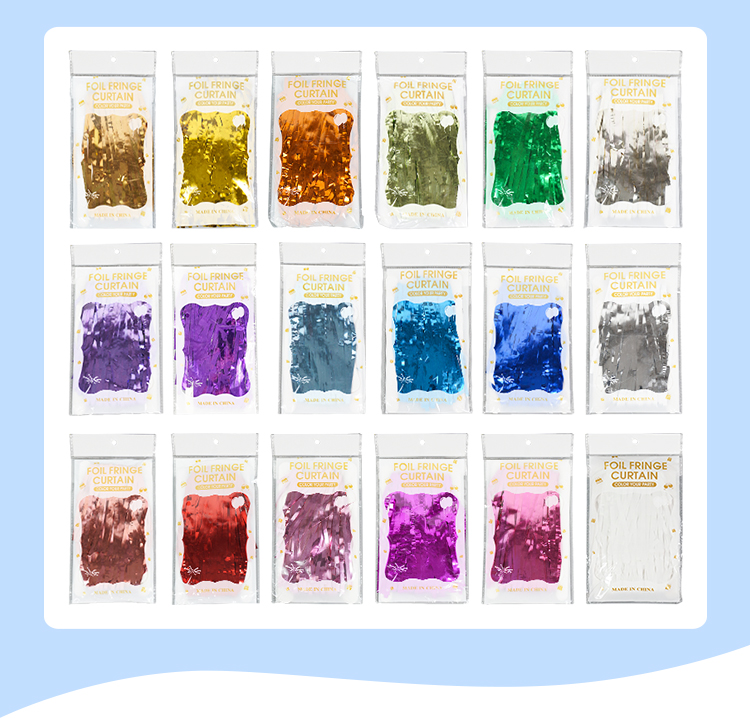 Rideau brillant en feuille