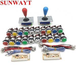 Venta al por mayor, Kit de Arcade Diy, botones y Joysticks led iluminados con cromo para Raspberry pi 3/máquinas de juegos Arcade/PC - Product Image 1