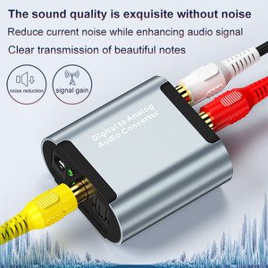 1080P dijital Analog dönüştürücü Analog Spdif Lotus ses adaptörü ile 3.5mm dekoder dönüştürücü - Product Image 5
