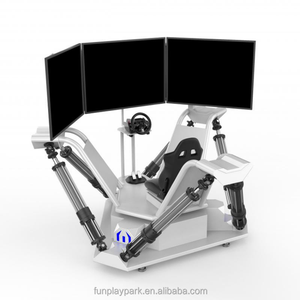Dynamic Motion Drive Racing Cars 9D VR Simulator Arcade Equipo de conducción con 6 cilindros DOF y 3 pantallas a la venta - Product Image 1