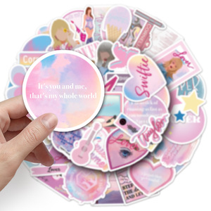 50 Pcs Swiftiesアルバム歌詞小さな新鮮な審美的に美しいハンドアカウントコンサート日記装飾ステッカー - Product Image 1