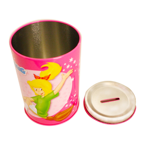 Celengan silinder kreatif Tinplate, celengan kaleng Eropa, kotak gambar uang tabungan rumah tangga, kotak uang Dekorasi Rumah, kotak kaleng kartun - Product Image 3