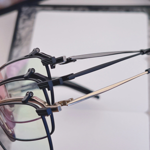 Titanium <strong>S</strong>-401T All Full Square Eyeglasses <strong>Frames</strong> Optical Diamond Flip Design Solid Pattern Fashionable Facial Shape Matching - Product Image 6