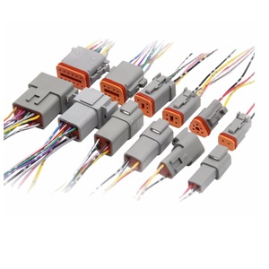 Deutsch DT04-4P DT06-4S araba su geçirmez konnektörler erkek dişi fiş 2 3 <span class=keywords><strong>4</strong></span> 6 8 <span class=keywords><strong>12</strong></span> Pin tel 15CM 22-16AWG kablo demeti
