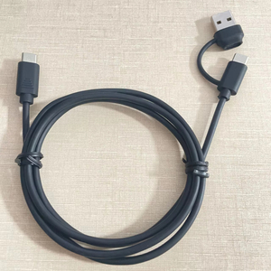 Cable multicargador 2 en 1 tipo C USB A/C macho a tipo C macho carga rápida cobre puro para impresora ordenador y escáner de código de barras