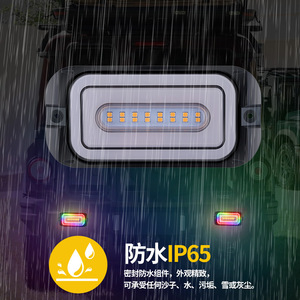 ไฟเตือน LED ด้านข้างอเนกประสงค์12V/24V, 72เม็ดไฟเตือนแฟนซีไฟท้ายสำหรับรถยนต์รถบรรทุก - Product Image 4