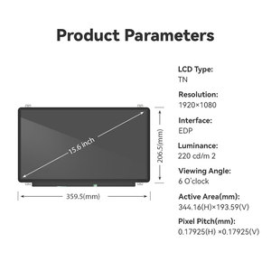 Pantalla de portátil de 30 Pines, monitor LCD TFT TN de 15,6 pulgadas con retroiluminación LED, pantalla de 1920*1080 para ordenador Lenovo Acer - Product Image 3