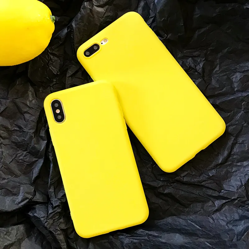 Capa para iphone 6 6s 7 8 plus x xs xr xs max, lemon, cores de doces, tpu macio, capinha traseira