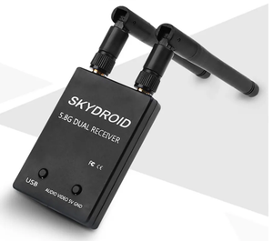 SKYDROID 5.8Ghz 150CH FPV接收器，带UVC 5.8G双接收器和双天线，供RC使用 - Product Image 1