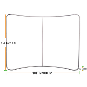 Shop 10ft Curved Advertising Trade Show Event Backdrop Portable Banner <strong>Display</strong> <strong>Frame</strong> <strong>Pop</strong> <strong>up</strong> Tension Fabric <strong>Display</strong> Stand - Product Image 2