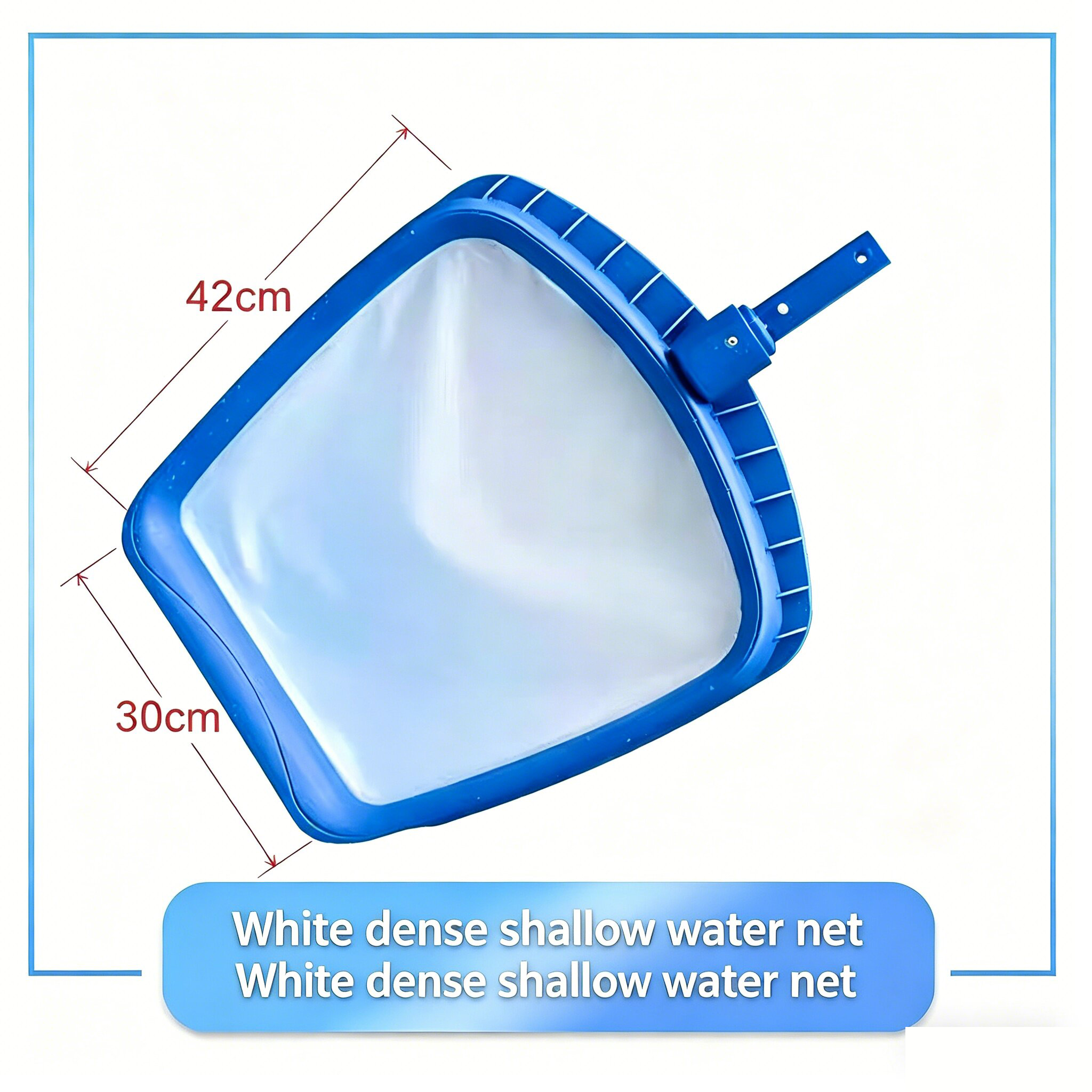 Red de malla densa blanca para piscina poco profunda, red para recoger hojas