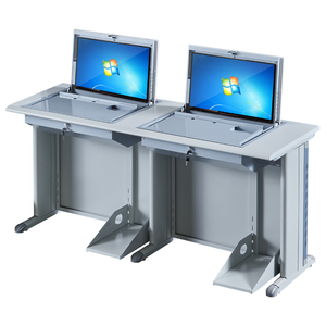 Flip-Screen-Computer tisch für Doppelsitz-Labor möbel für Schule/PC-Workstation - Product Image 1