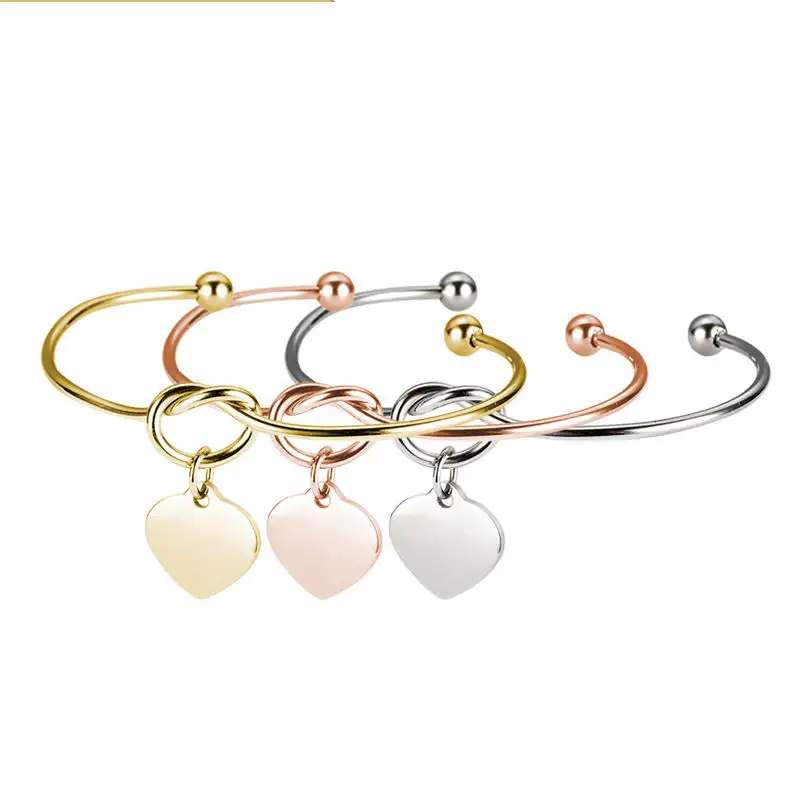Bijoux pour femmes Bracelets et acier inoxydable New Infinity Love Bracelets à maillons en forme de coeur en acier inoxydable
