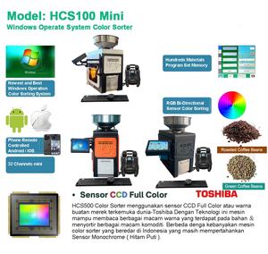 Venda quente HCS100 Mini Portátil Móvel 50-150 kg/h CCD Colza Pimenta Sementes Feijão De Café Cor Sorter Máquina De Classificação De Cor