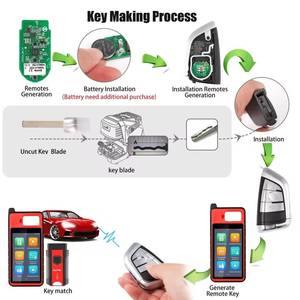 Универсальный смарт-ключ AUTEL IKEYAT004CL с 4 кнопками и транспондером для KM100 IM508 IM608 для программирования ключей - Product Image 4