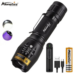 Alonefire X015 2 в 1 T20 + УФ 395nm светодиодный фонарик Ультрафиолетовый детектор мочи домашних животных с пятна волокна руды и железными скорпионами функция масштабирования фонарь - Product Image 1