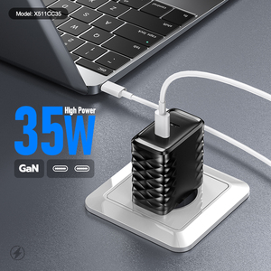 Type-Cデバイス用のPDPCABS電源を備えたデュアル35WGaNタイプC急速充電器5V/3AUSBウォールアダプター35W出力 - Product Image 5