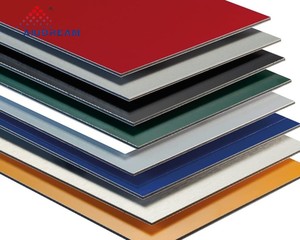 Moderno 4x8 3mm 4mm 6mm PVDF rivestito in alluminio composito pannelli ACM rivestimento della parete esterna ignifugo antistatico per uso esterno - Product Image 1