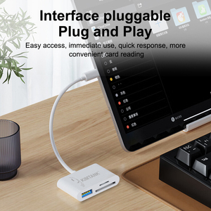 最佳工厂库存3合1 C型sd卡读卡器Usb3.0 C型Otg读卡器适配器，适用于Sd TF USB闪存智能卡读卡器 - Product Image 4