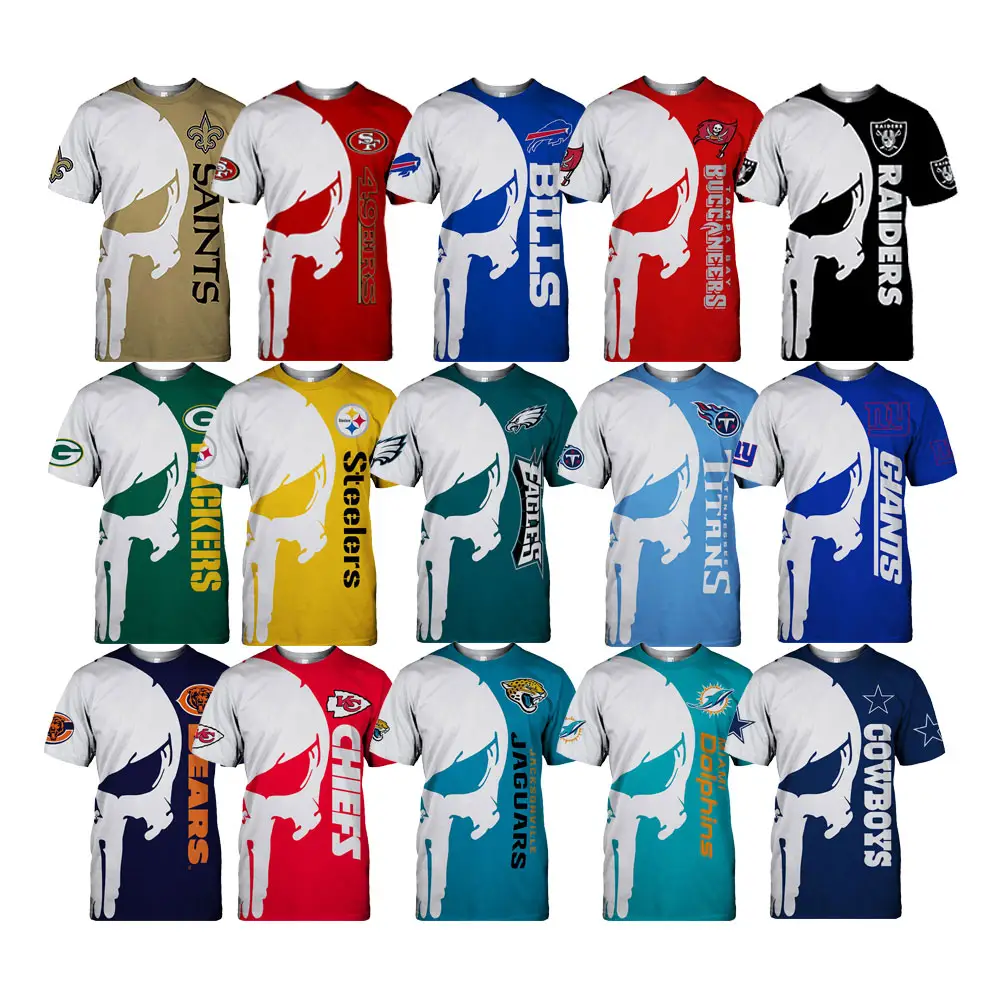 맞춤형 폴리 에스테르 셔츠 남녀 공용 축구 팀 스타일 전체 32 팀 디자인 승화 셔츠