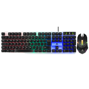 Jeqang-1980 RGB Wired <strong>Keyboard</strong> and Mouse Set New Optical USB Interface for laptops <strong>computer</strong> - Product Image 1