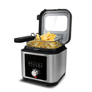 Freidora eléctrica con control de temperatura y perilla de 2,5 L, cocina pequeña para uso doméstico, cocina de pollo frito, freidoras profundas inteligentes digitales - Product Image 1