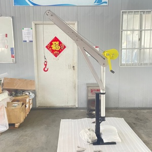 電気マニュアルミニ400-800kgアルミ合金ジブクレーン搭載Davit <span class=keywords><strong>Carne</strong></span>トレーラーワークショップ建設ピックアップベアリングギア