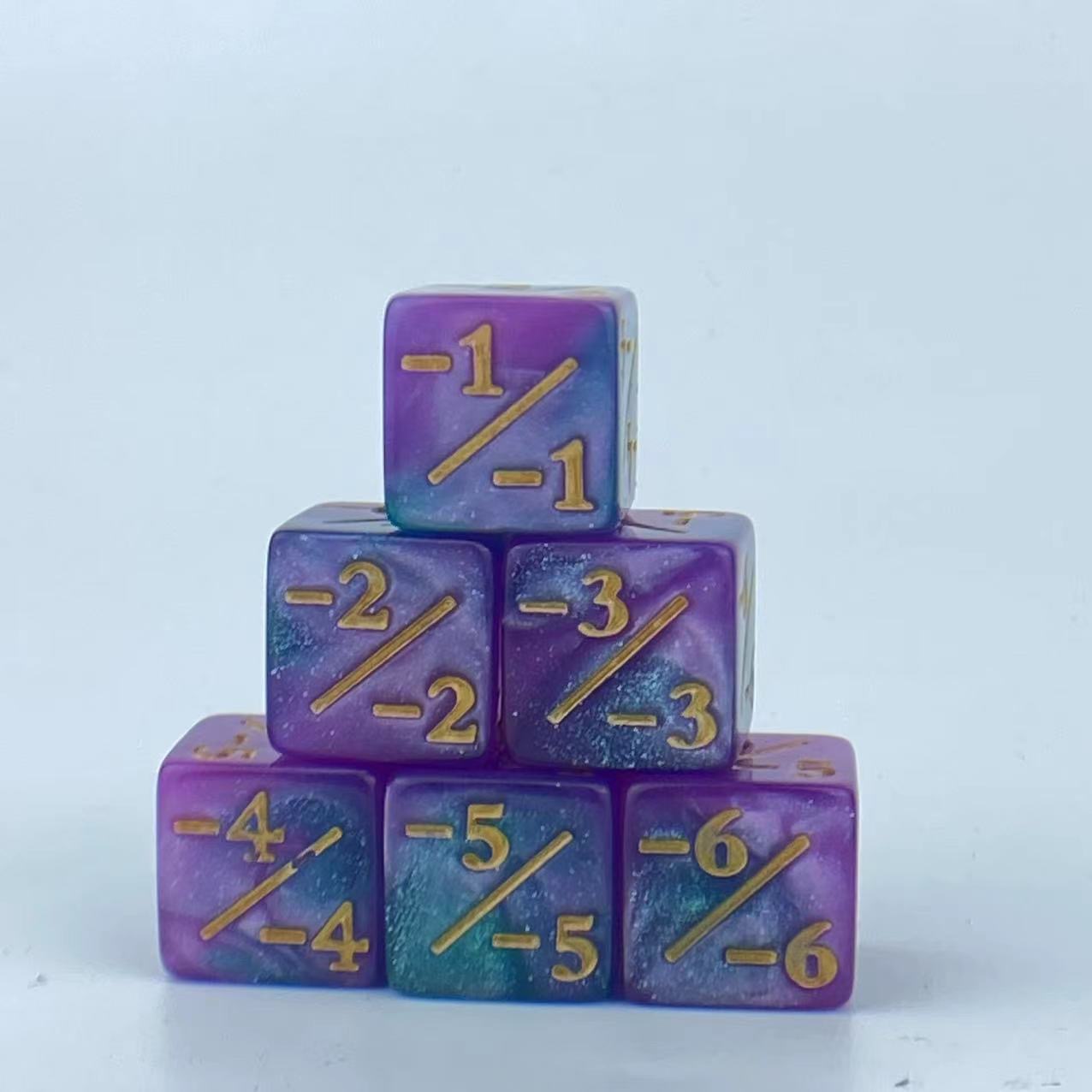 pearl blue and purple -