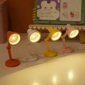 クリエイティブミニLEDデスクランプ暖かい光付きユニークなブッククリップ寮の夜用アイプロテクションボタンセルバッテリー - Product Image 3