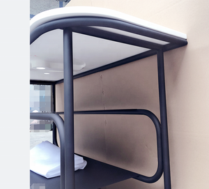 32" Console Sink in Matte Black Matte Kitchen Counter Bathroom Console Noir Brillant Sur Structure Metallique - Product Image 6