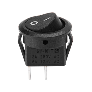 Kandens KCD1-1051 Rocker anahtarları 15mm 20mm SPST 2 Pin 2 yollu açma-kapama KCD1-10510 3A/250V 6A/125V AC basma yuvarlak düğme anahtarı - Product Image 3