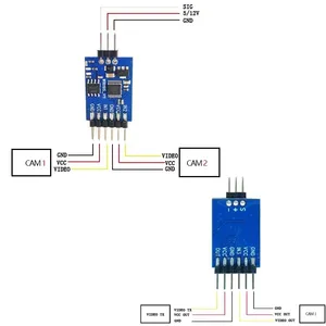 <strong>5</strong>.8G 3-Channels <strong>Video</strong> Switcher Module 3-Way <strong>Video</strong> <strong>Switch</strong> Unit for FPV Camera for Car &amp; Vehicle Cameras - Product Image 3