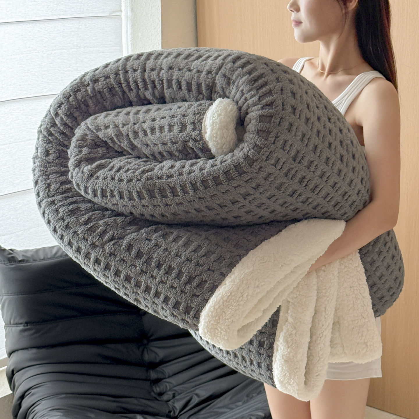 Waffle - Dark Grey