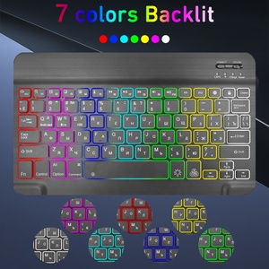 <strong>Custom</strong> 7-colors RGB Backlit Mini Wireless <strong>Keyboard</strong> for iPad Smartphone Tablets Mobile Phone Portable Tablet PC <strong>Keyboard</strong> - Product Image 3