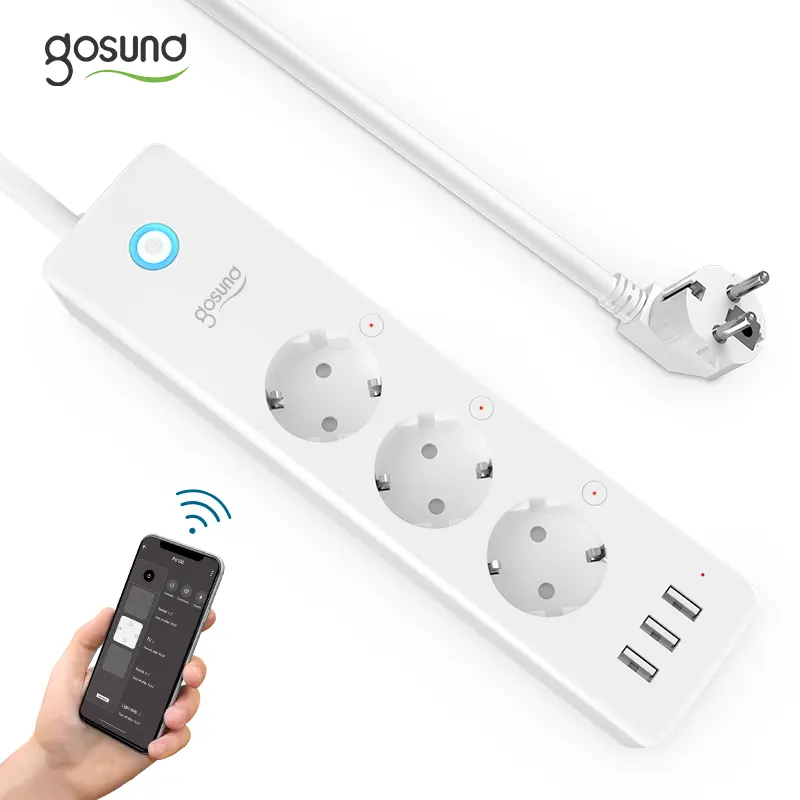 Teejoin-regleta inteligente con 4 enchufes de la UE, regleta con usb, alimentación de escritorio, alexa, wifi, nuevos productos